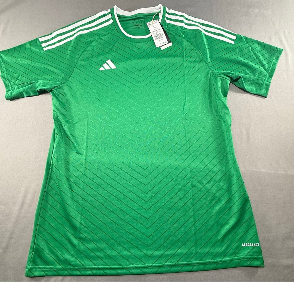 Adidas Campeon 23 Soccer Jersey Team Green White Aeroready Men’s Large NWT